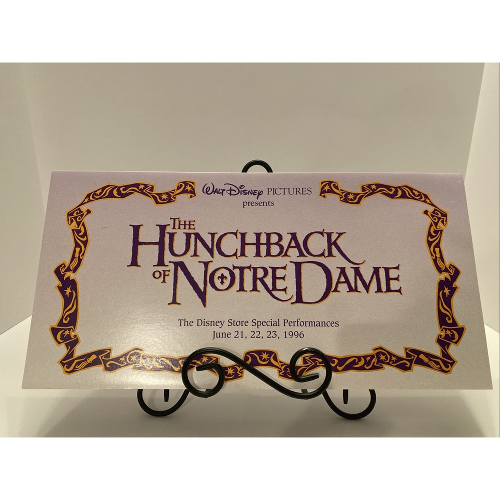 1996 Walt Disney Hunchback of Notre Dame 16" X 8" Lithograph Special Edition